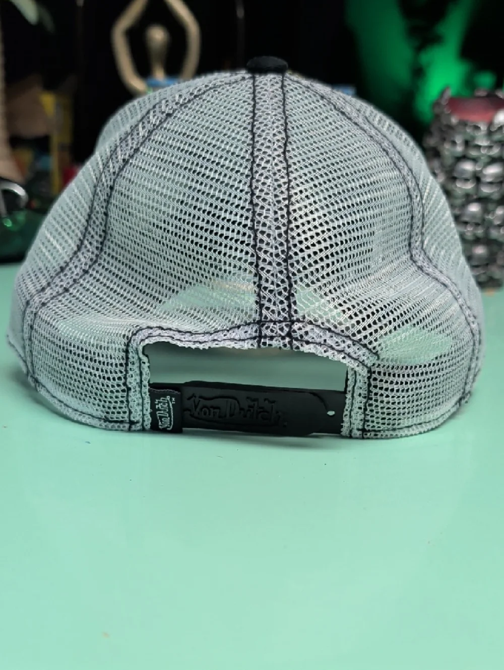Von Dutch Black Trucker Hat with Multicolor Patch Artwork - Picture 3 of 6